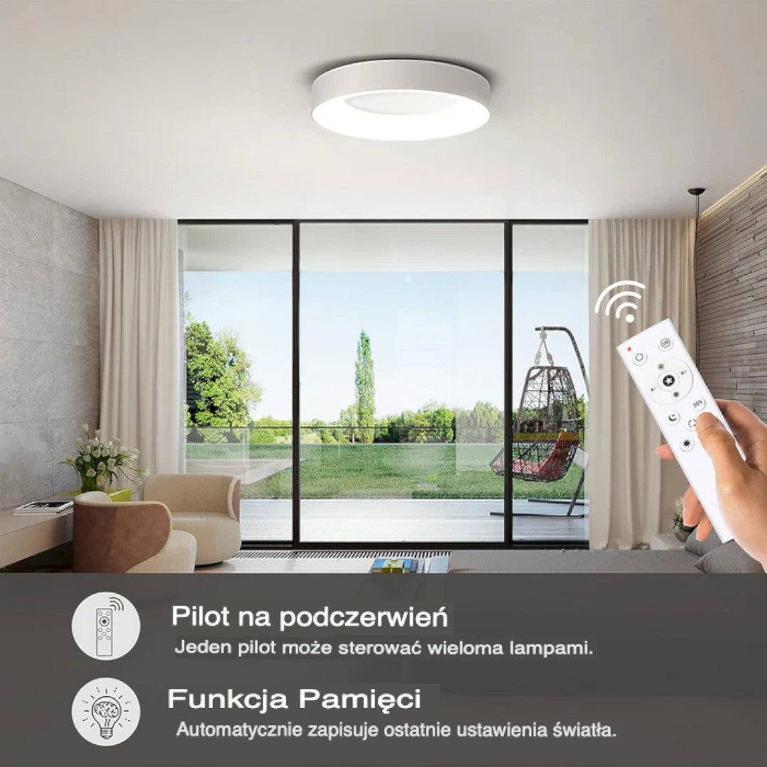 Kreatywna Kolorowa Lampa Sufitowa z Prostym Oświetleniem LED – widok produktu 13 | Nuvira Home
