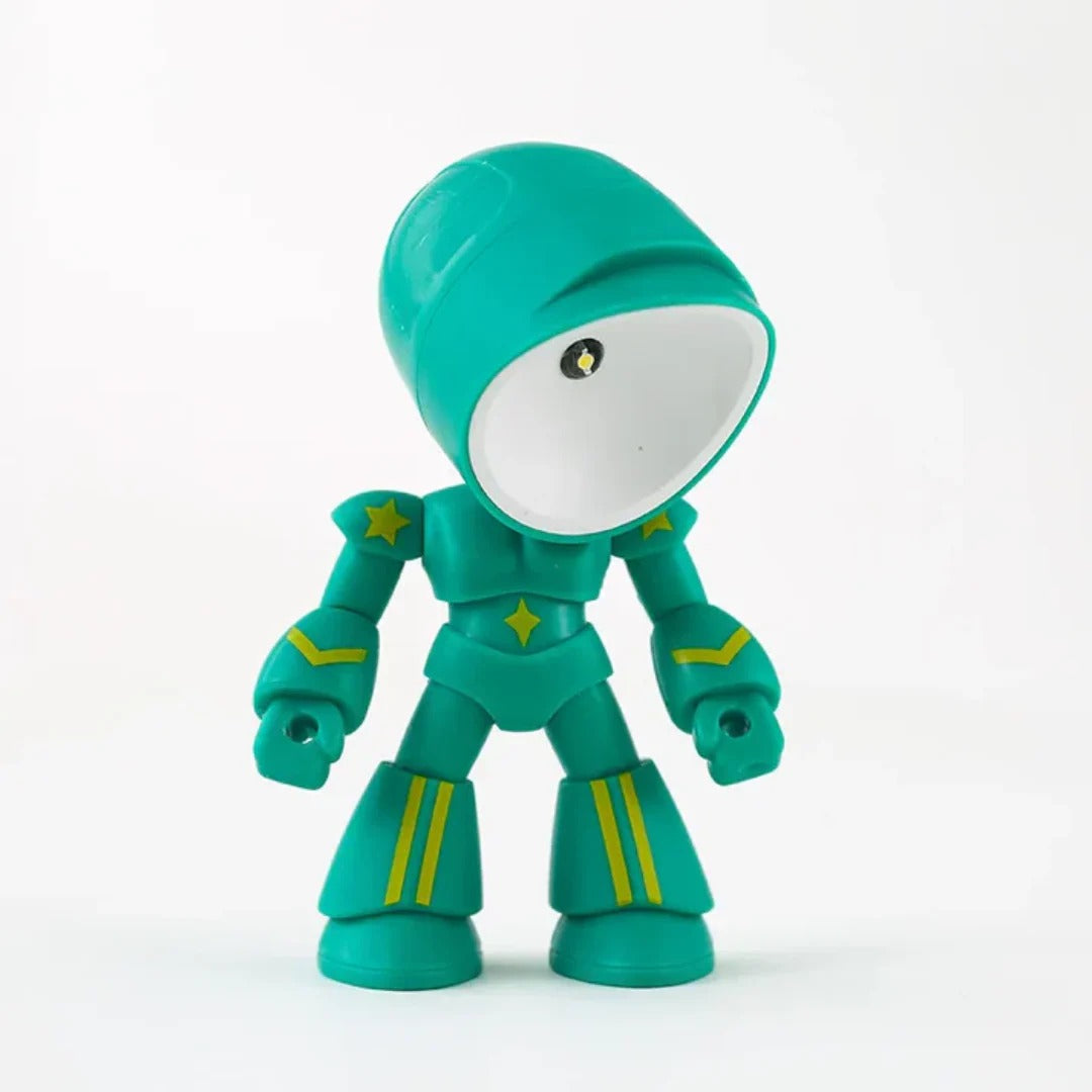 Kreskówkowa lampka stołowa LED robot – widok produktu 5 | Nuvira Home