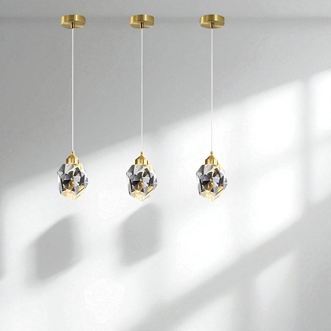 Kryształowo-Żelazna Lampa Wisząca LED – Kryształowo-Metalowa Oprawa Oświetleniowa – widok produktu 4 | Nuvira Home