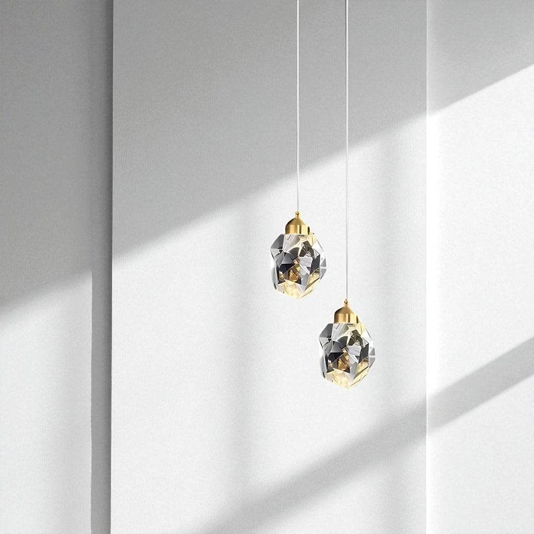 Kryształowo-Żelazna Lampa Wisząca LED – Kryształowo-Metalowa Oprawa Oświetleniowa – widok produktu 6 | Nuvira Home