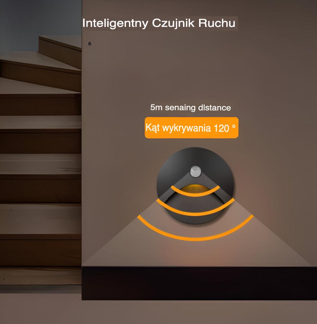 Lampa Ścienna LED IP65 – Czujnik Ruchu – widok produktu 12 | Nuvira Home