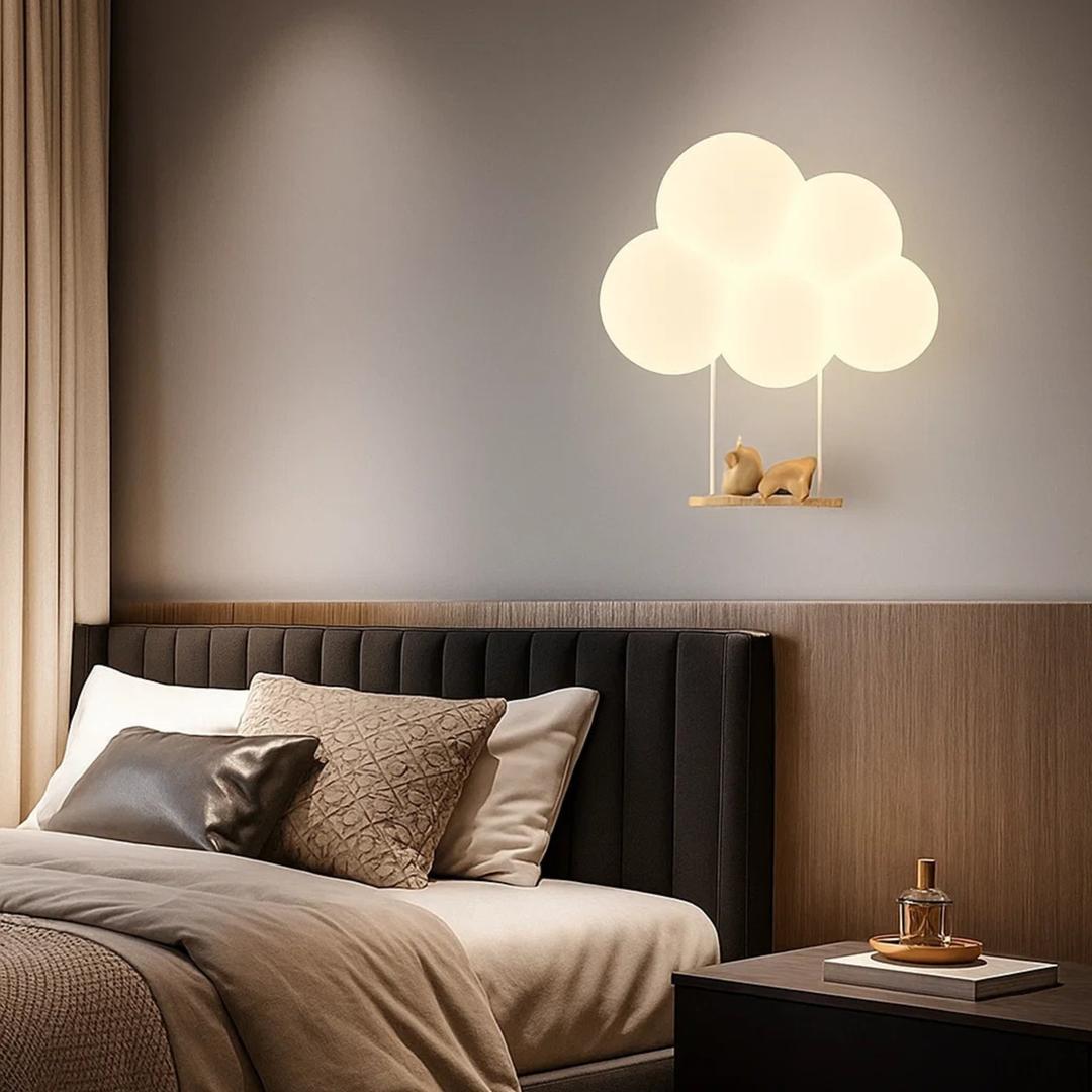Lampa Ścienna LED W Kształcie Chmury – Artystyczny Urok – widok produktu 2 | Nuvira Home
