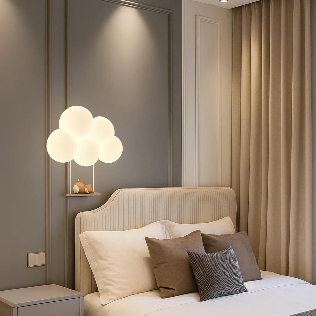 Lampa Ścienna LED W Kształcie Chmury – Artystyczny Urok – widok produktu 6 | Nuvira Home