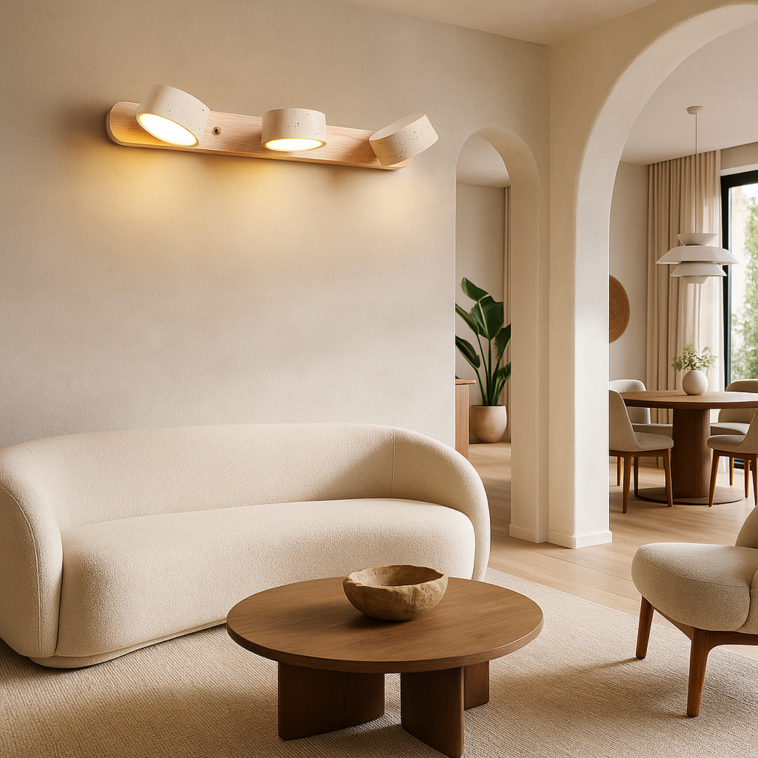 Lampa Ścienna Z Trawertynu – Nowoczesny Design – widok produktu 2 | Nuvira Home