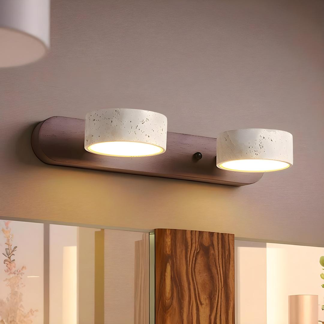 Lampa Ścienna Z Trawertynu – Nowoczesny Design – widok produktu 3 | Nuvira Home