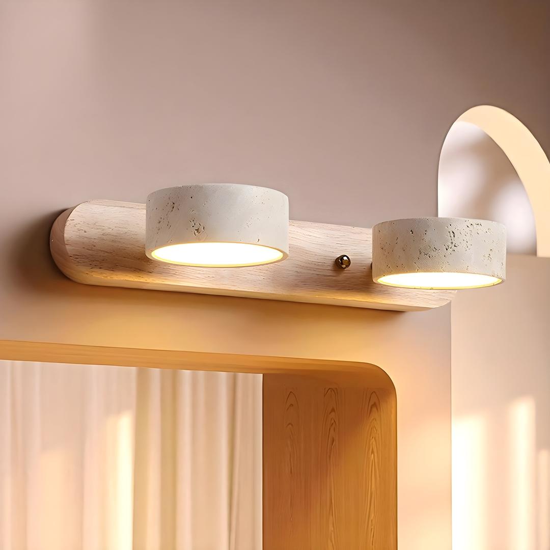 Lampa Ścienna Z Trawertynu – Nowoczesny Design – widok produktu 4 | Nuvira Home