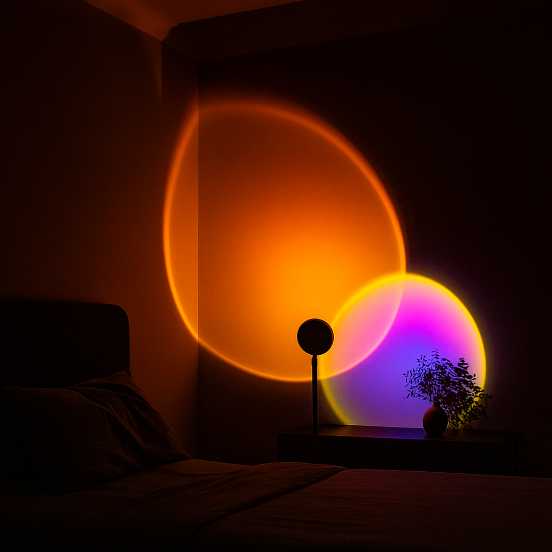 Lampa Stołowa Golden Hour – Lampa LED Zachód Słońca – widok produktu 5 | Nuvira Home