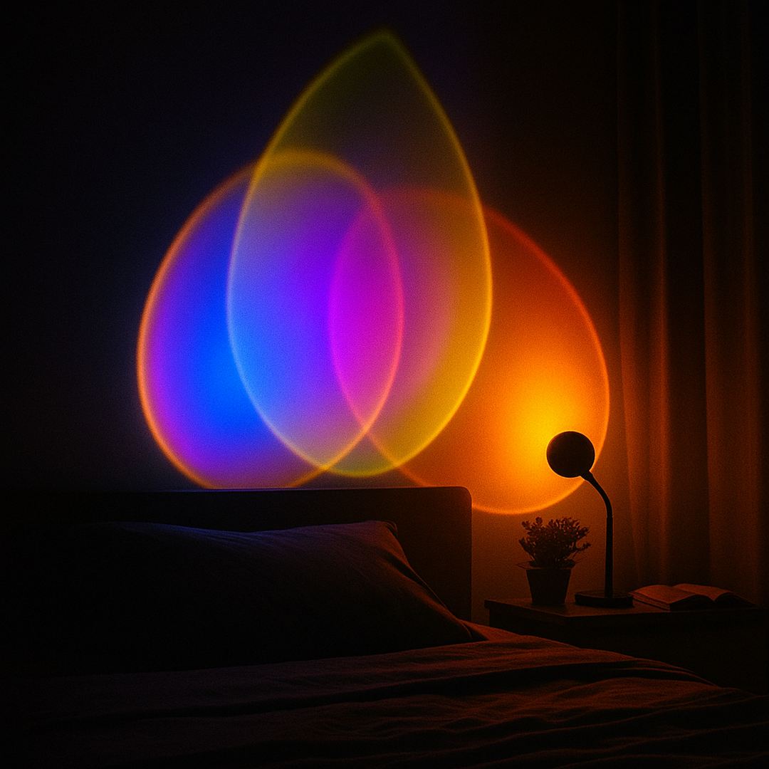 Lampa Stołowa Golden Hour – Lampa LED Zachód Słońca – widok produktu 6 | Nuvira Home