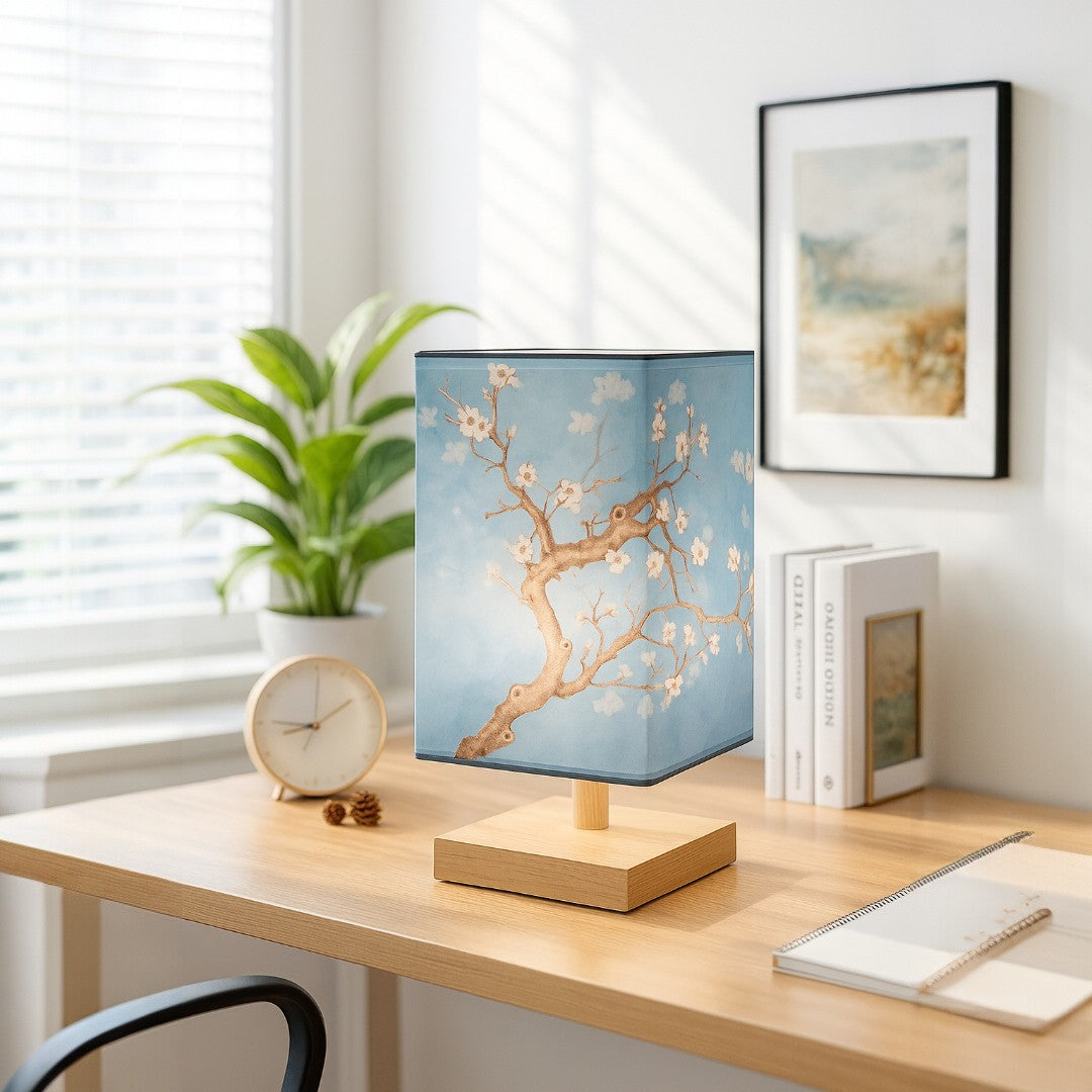 Lampa Stołowa W Stylu Japandi – Drewniana Podstawa – widok produktu 8 | Nuvira Home