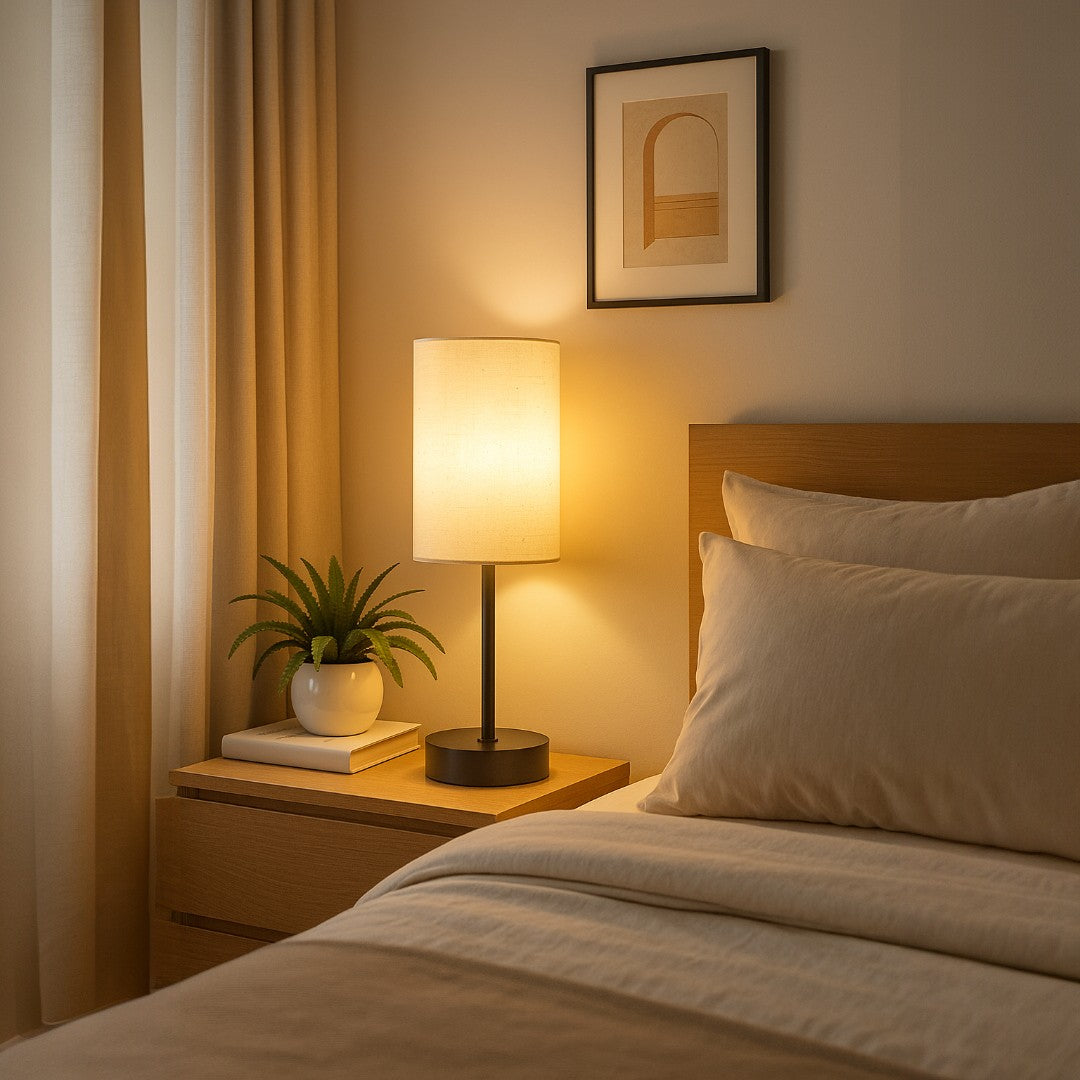 Lampa Stołowa Z Dotykowym Sterowaniem – Z Portami Ładowania – widok produktu 1 | Nuvira Home