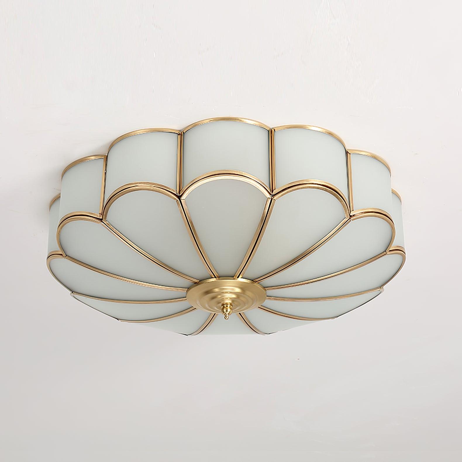 Lampa Sufitowa Art Deco w Kwiatowy Wzór ze Szkła Mrożonego – widok produktu 12 | Nuvira Home