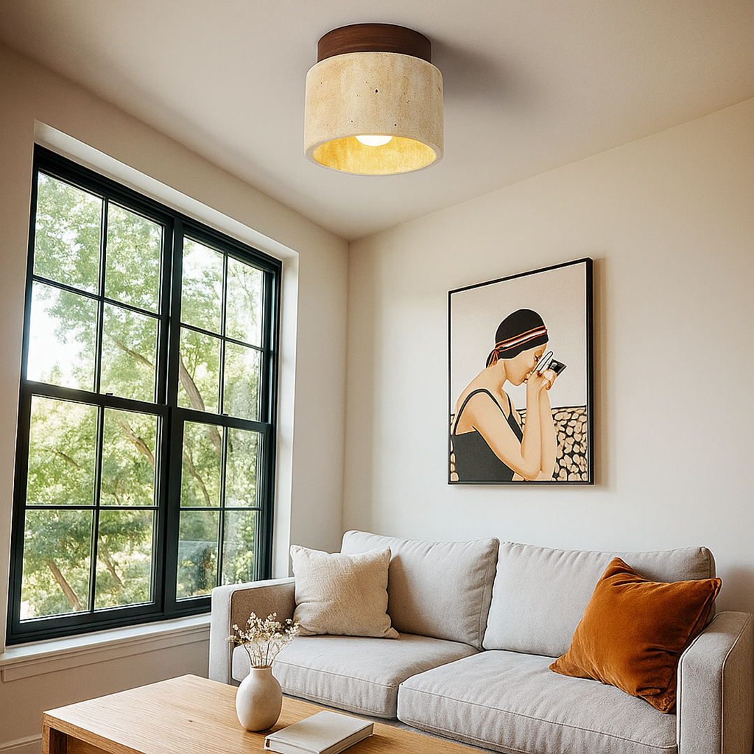 Lampa Sufitowa Do Salonu – Styl Kremowy – widok produktu 6 | Nuvira Home