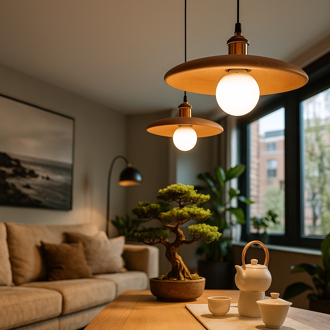 Lampa Sufitowa W Stylu Japandi – Nowoczesna – widok produktu 3 | Nuvira Home