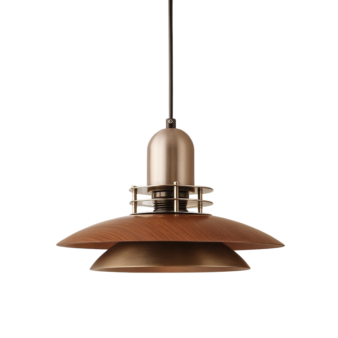 Lampa Wisząca z Orzecha – Warstwowy Design do Ciepłych Wnętrz – widok produktu 6 | Nuvira Home