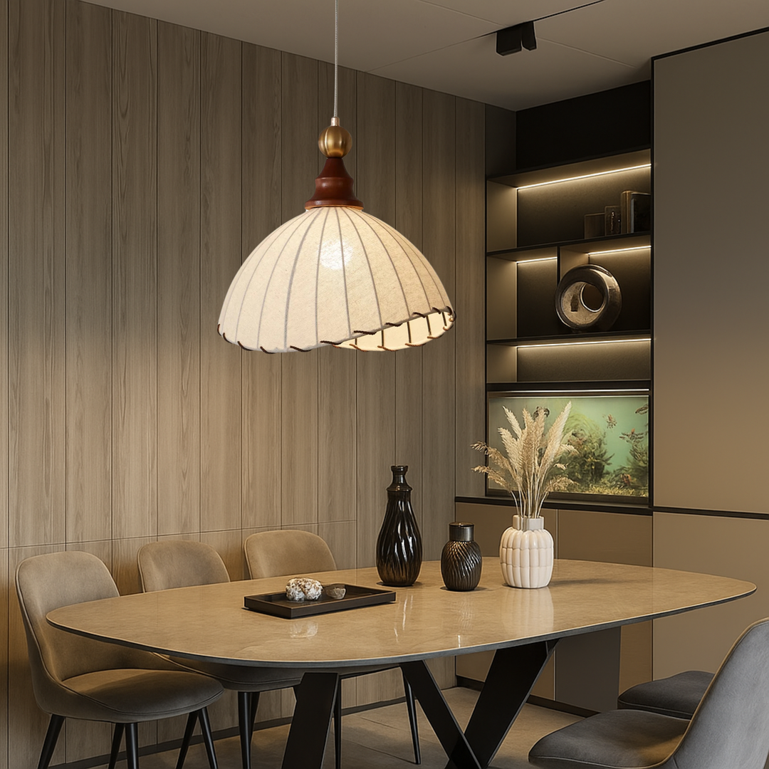Lampa Wisząca Z Plisowanej Tkaniny – widok produktu 4 | Nuvira Home