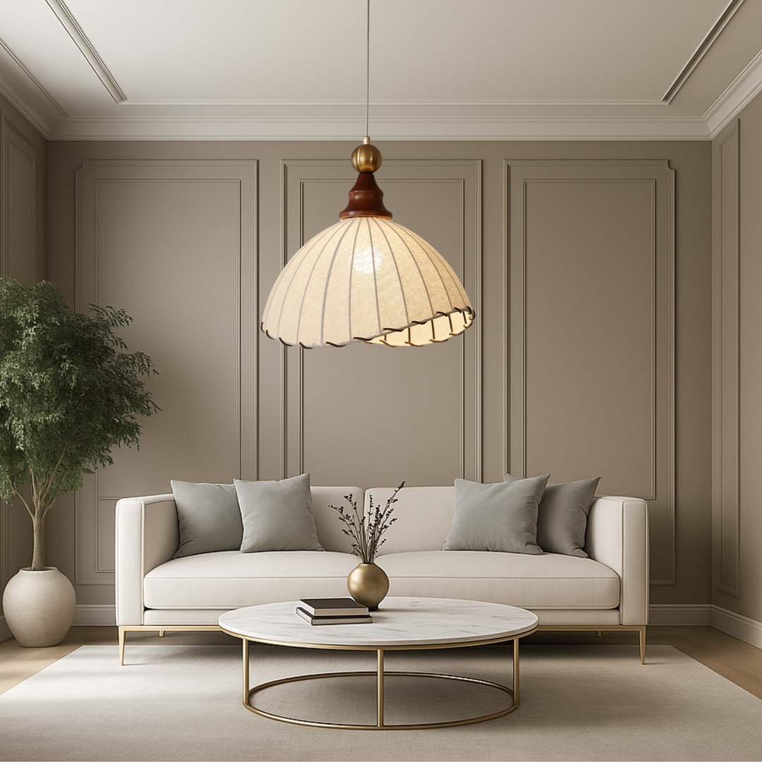 Lampa Wisząca Z Plisowanej Tkaniny – widok produktu 5 | Nuvira Home