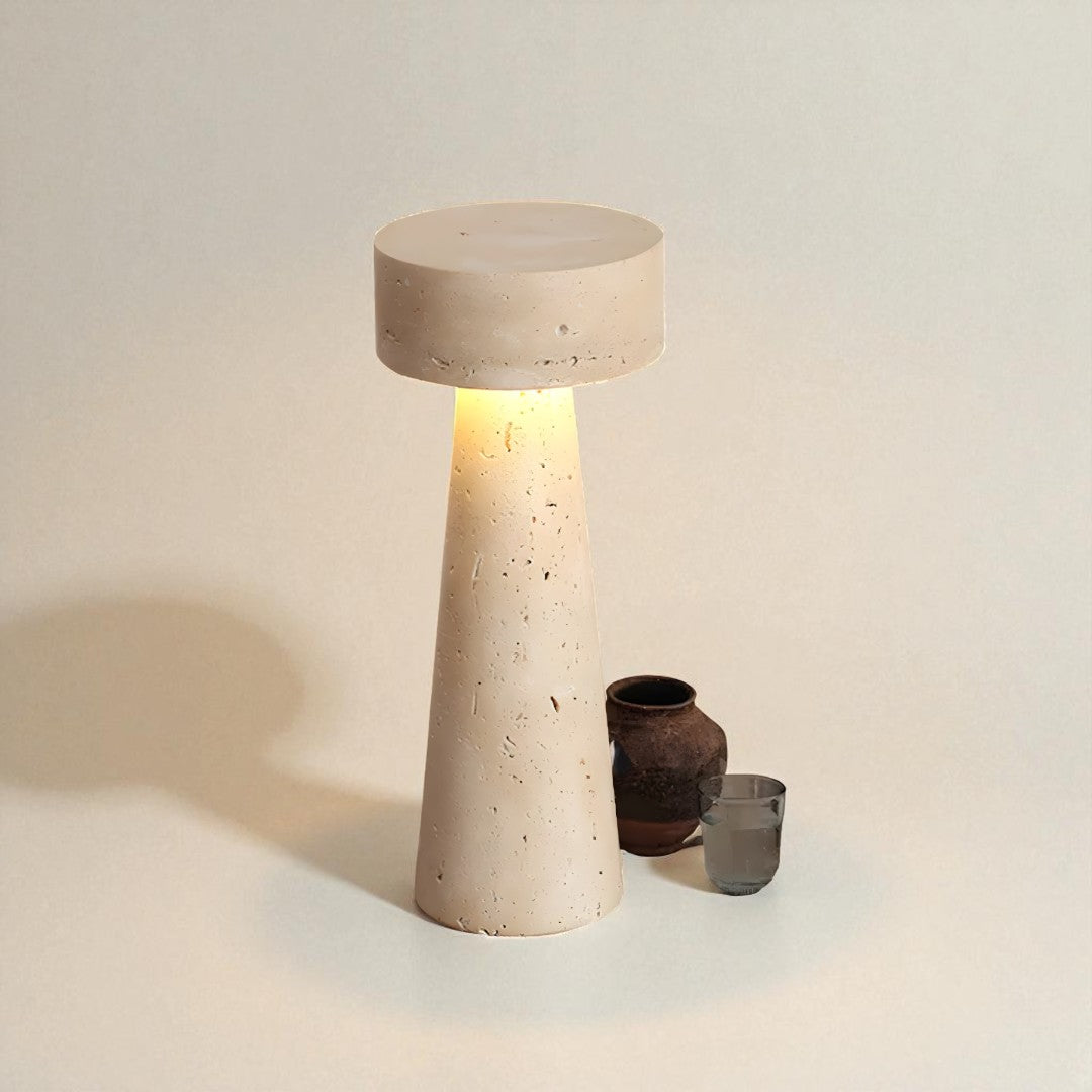 Lampka Stołowa Z Trawertynu – Stylowa – widok produktu 5 | Nuvira Home