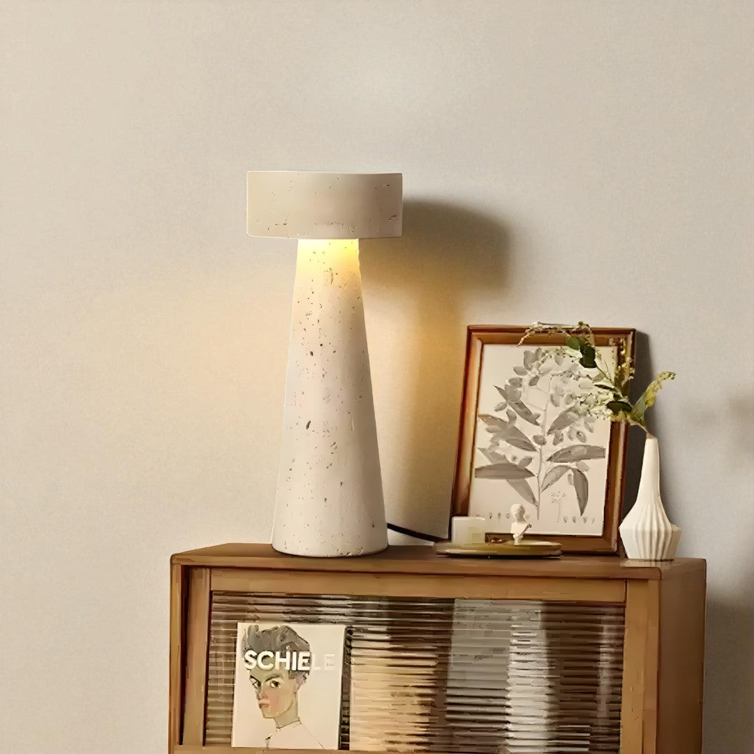 Lampka Stołowa Z Trawertynu – Stylowa – widok produktu 6 | Nuvira Home