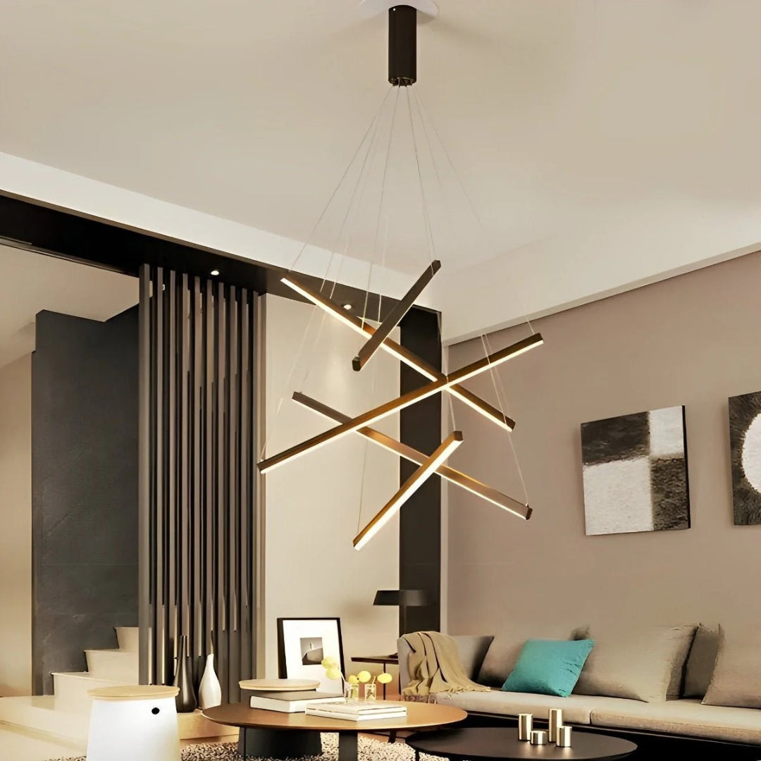 Liniowy nowoczesny żyrandol LED – widok produktu 4 | Nuvira Home