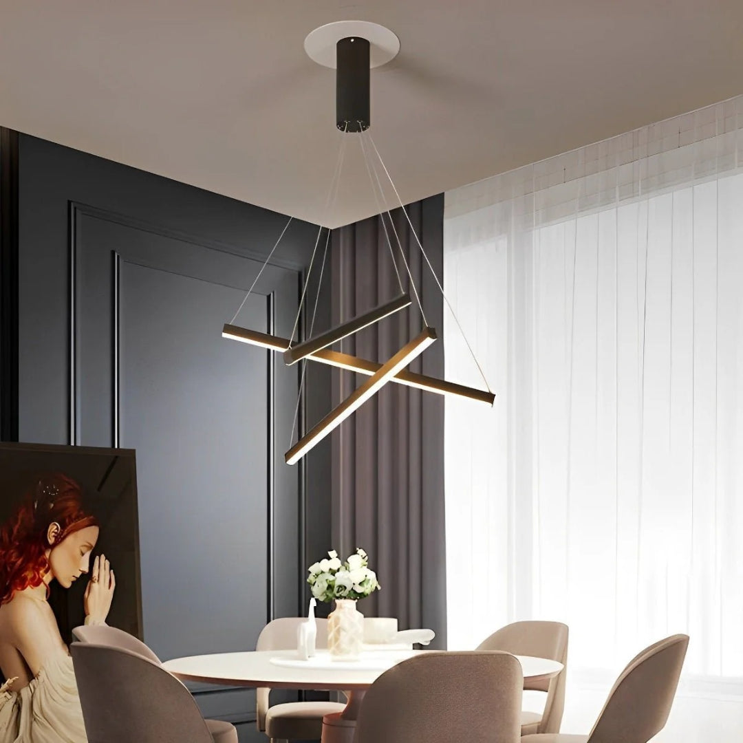 Liniowy nowoczesny żyrandol LED – widok produktu 5 | Nuvira Home