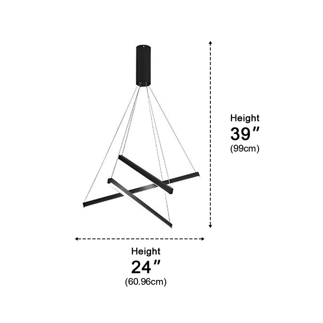 Liniowy nowoczesny żyrandol LED – widok produktu 17 | Nuvira Home