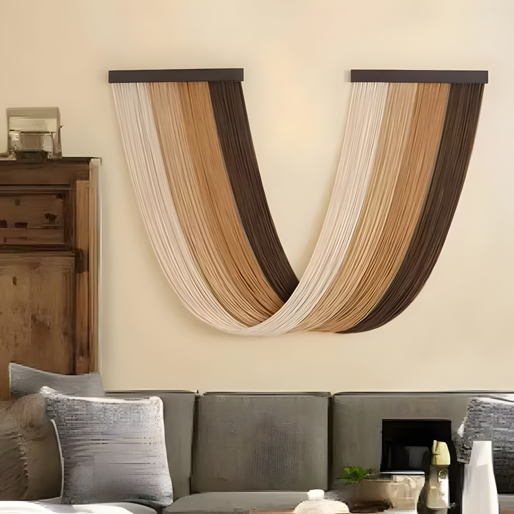 Makramowa Dekoracja Ścienna Boho z Frędzlami – widok produktu 9 | Nuvira Home