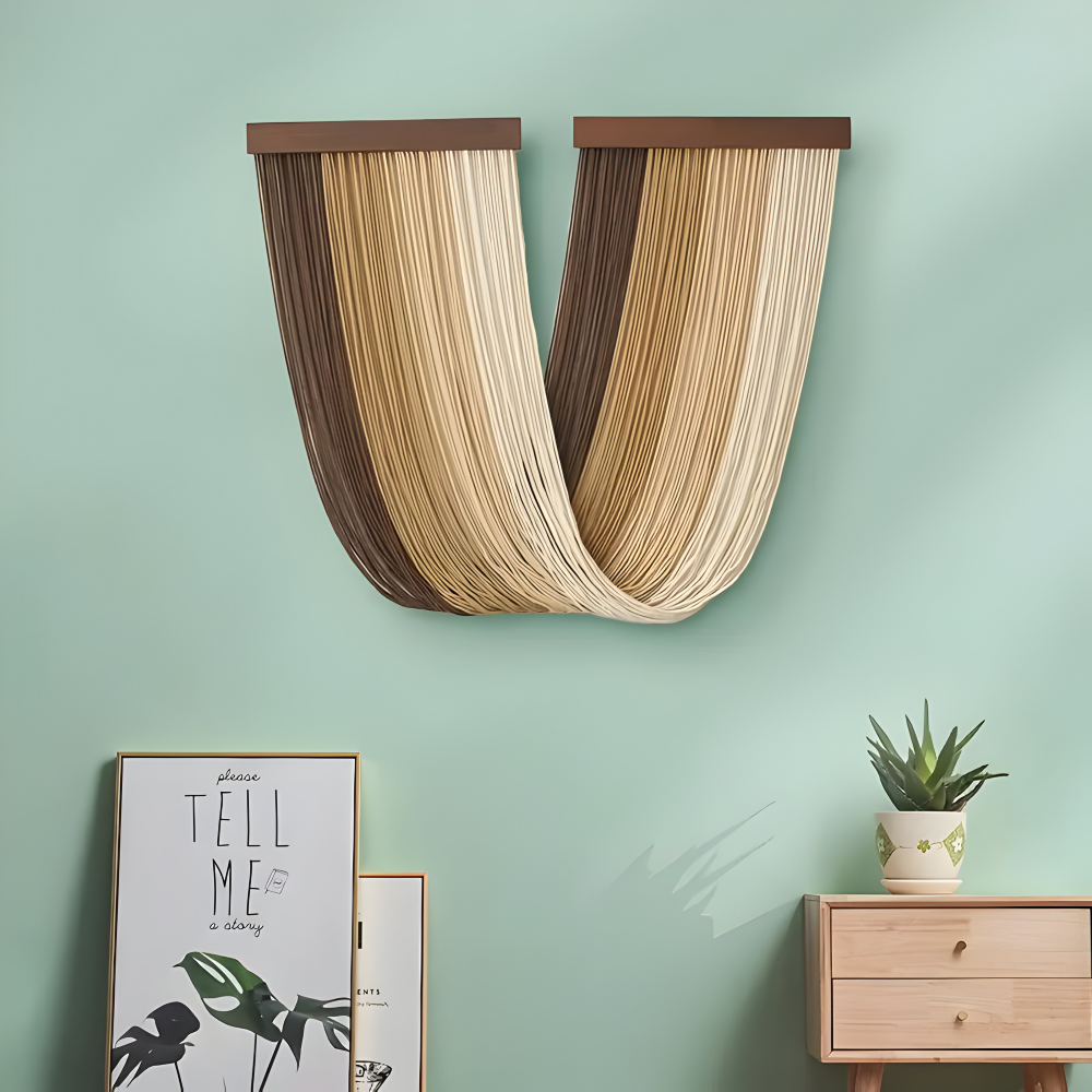 Makramowa Dekoracja Ścienna Boho z Frędzlami – widok produktu 12 | Nuvira Home