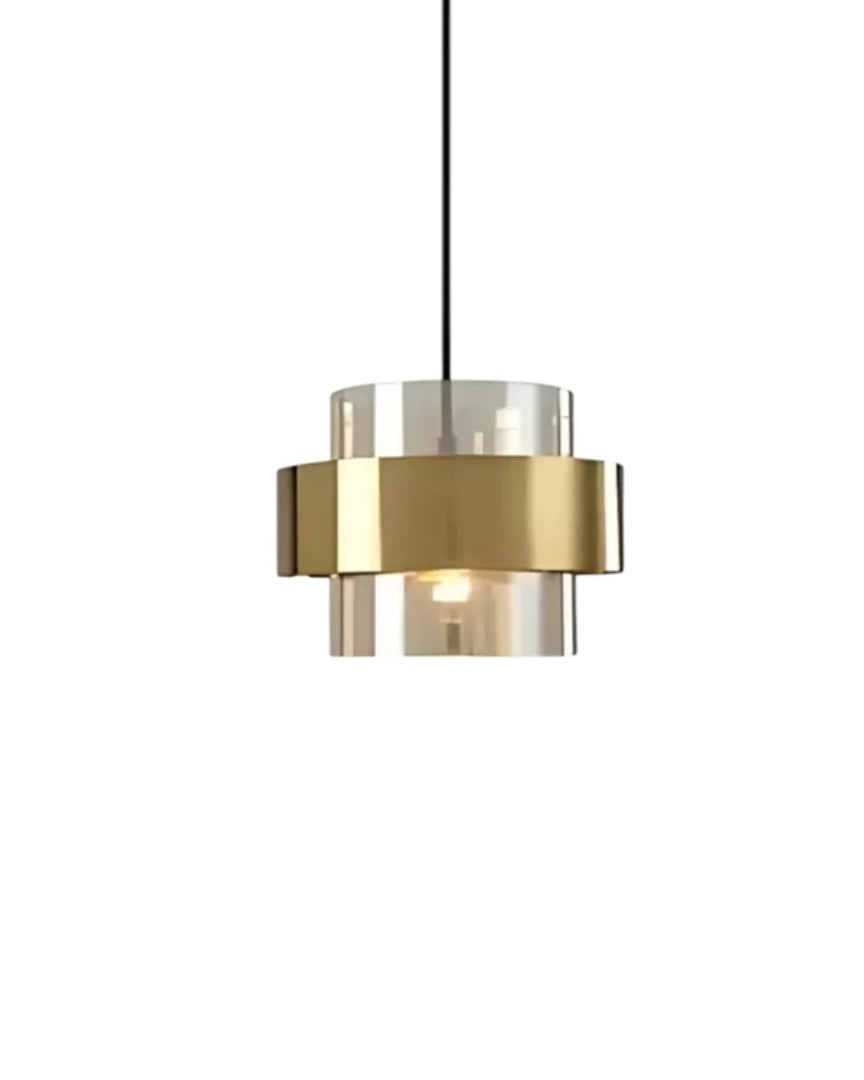 Metalowa lampa wisząca z kloszem szklanym – widok produktu 1 | Nuvira Home