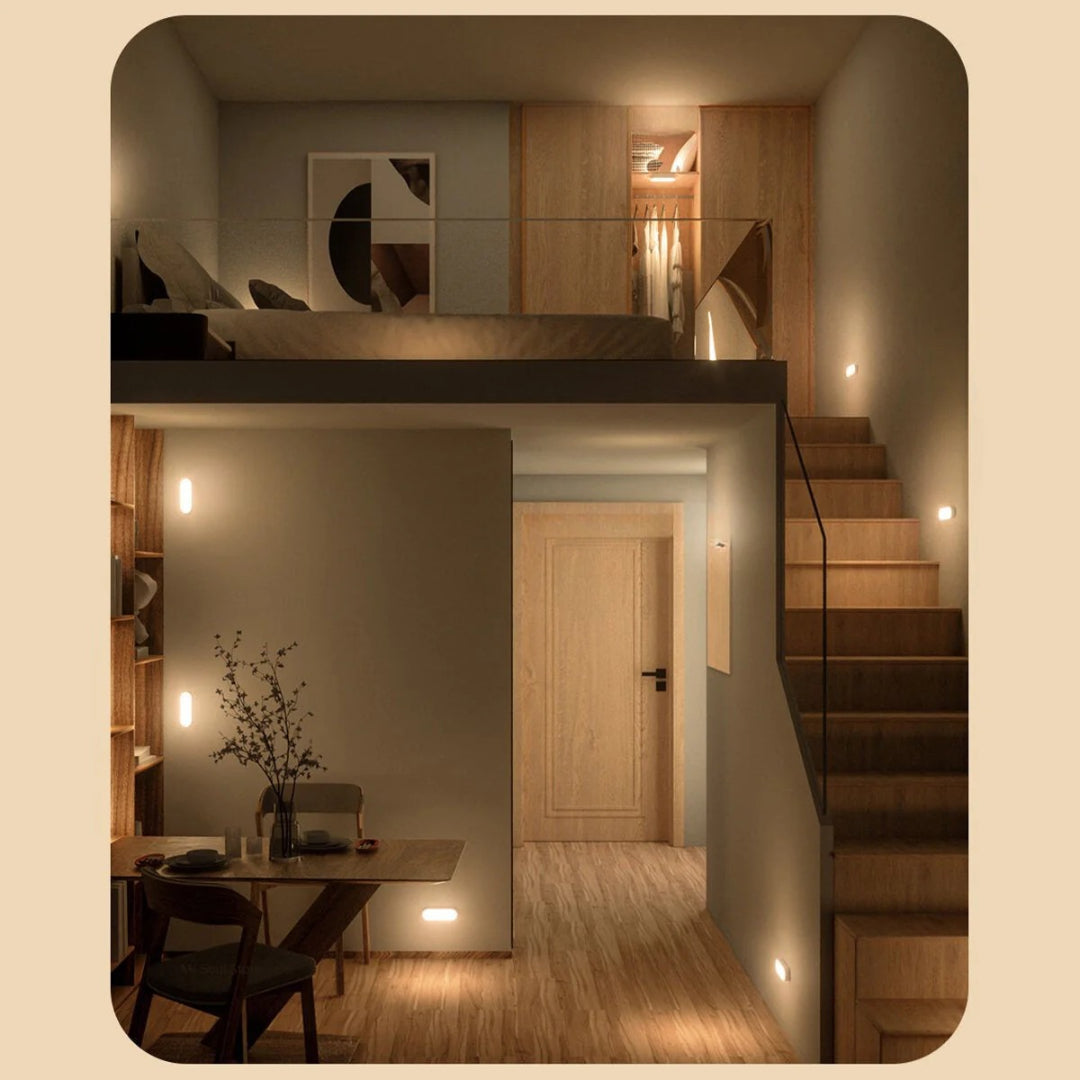 Minimalistyczna lampa ścienna z czujnikiem ruchu – widok produktu 6 | Nuvira Home