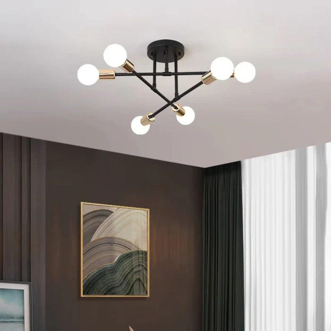 Minimalistyczna Lampa Sufitowa LED do Salonu w Nowoczesnym Stylu – widok produktu 1 | Nuvira Home