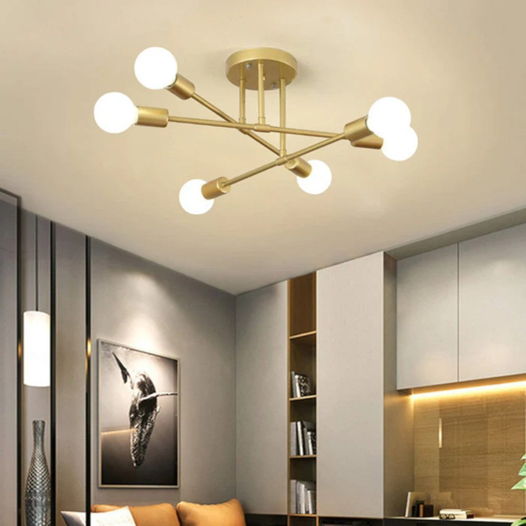 Minimalistyczna Lampa Sufitowa LED do Salonu w Nowoczesnym Stylu – widok produktu 3 | Nuvira Home