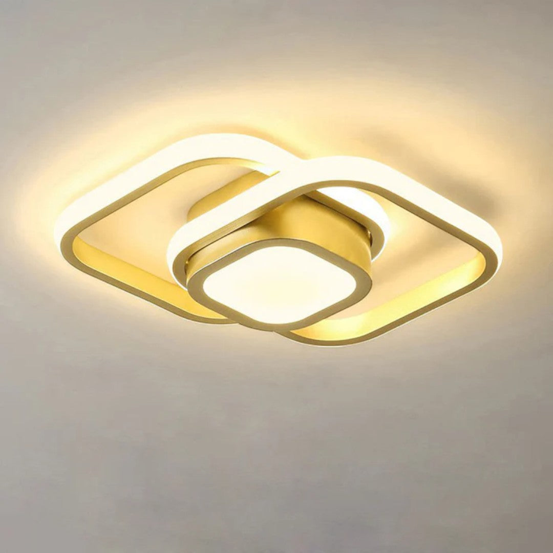 Minimalistyczna Lampa Sufitowa LED z Podwójnym Pierścieniem – widok produktu 2 | Nuvira Home