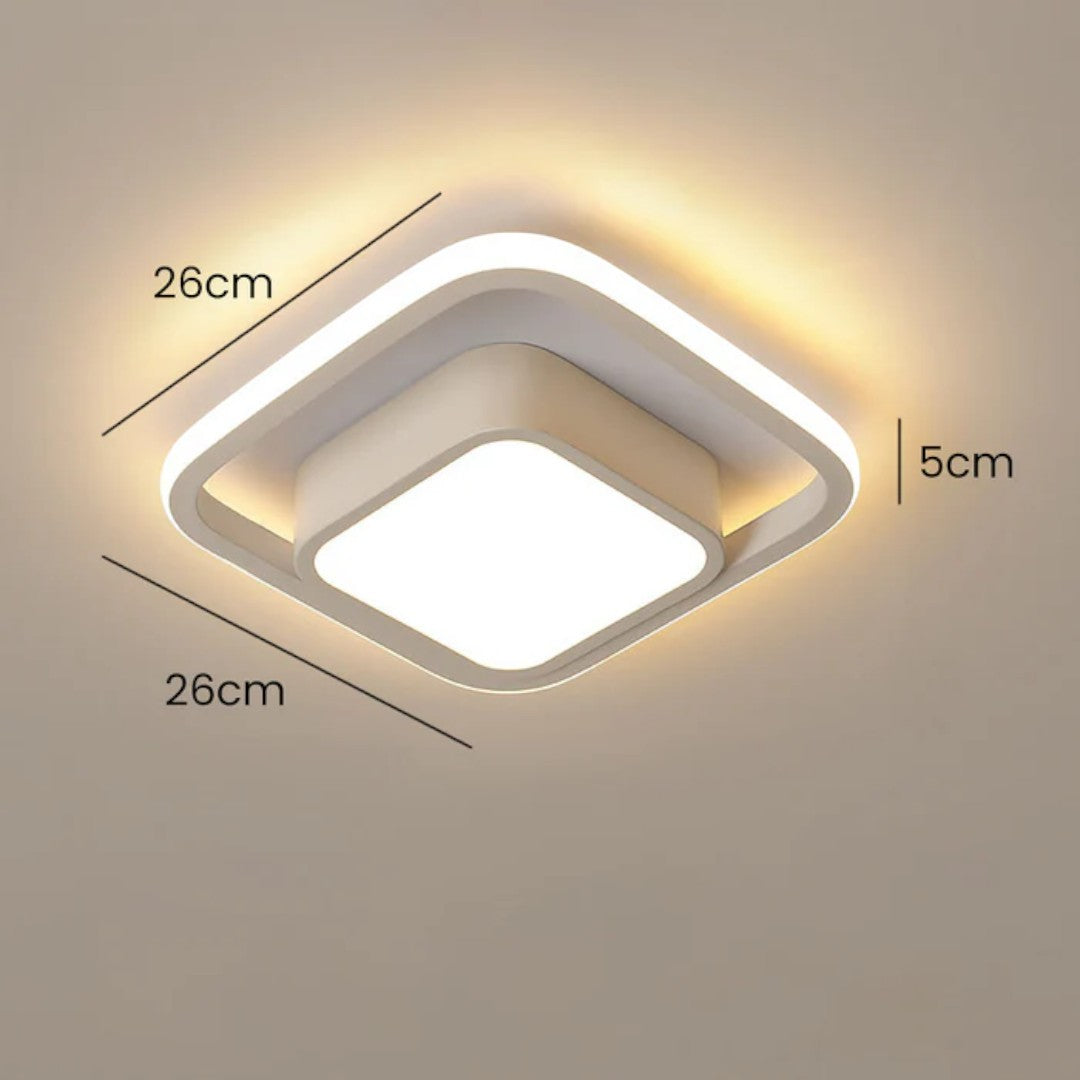 Minimalistyczna Lampa Sufitowa LED z Podwójnym Pierścieniem – widok produktu 5 | Nuvira Home