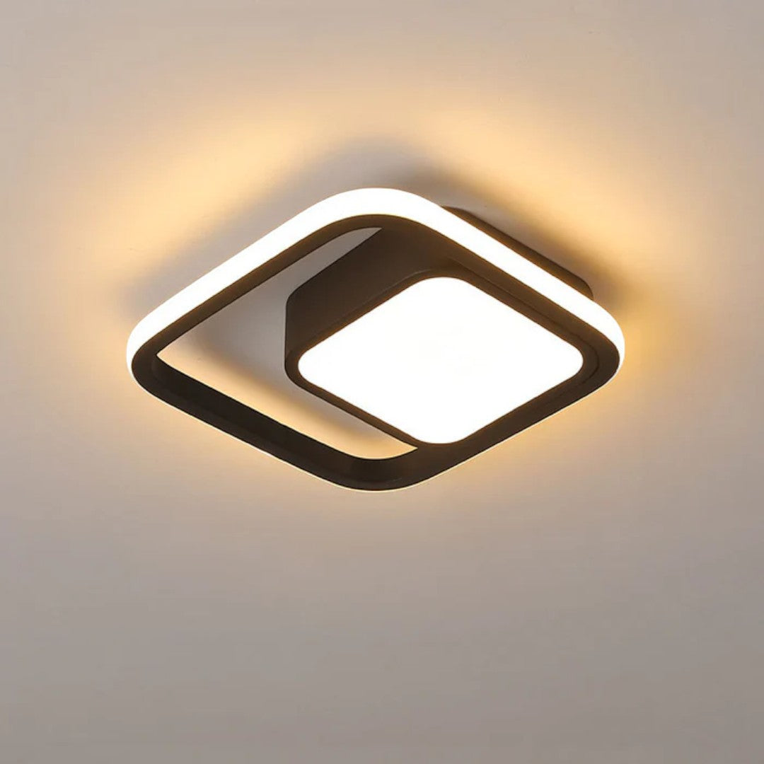 Minimalistyczna Lampa Sufitowa LED z Podwójnym Pierścieniem – widok produktu 8 | Nuvira Home