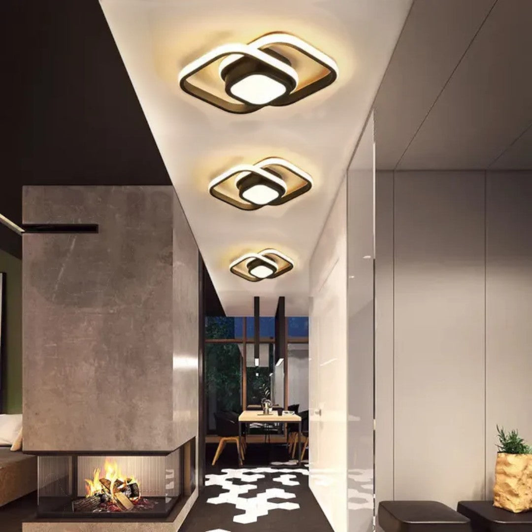 Minimalistyczna Lampa Sufitowa LED z Podwójnym Pierścieniem – widok produktu 11 | Nuvira Home