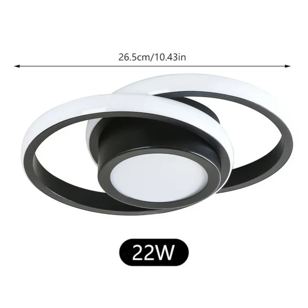 Minimalistyczna Lampa Sufitowa LED z Podwójnym Pierścieniem – widok produktu 14 | Nuvira Home