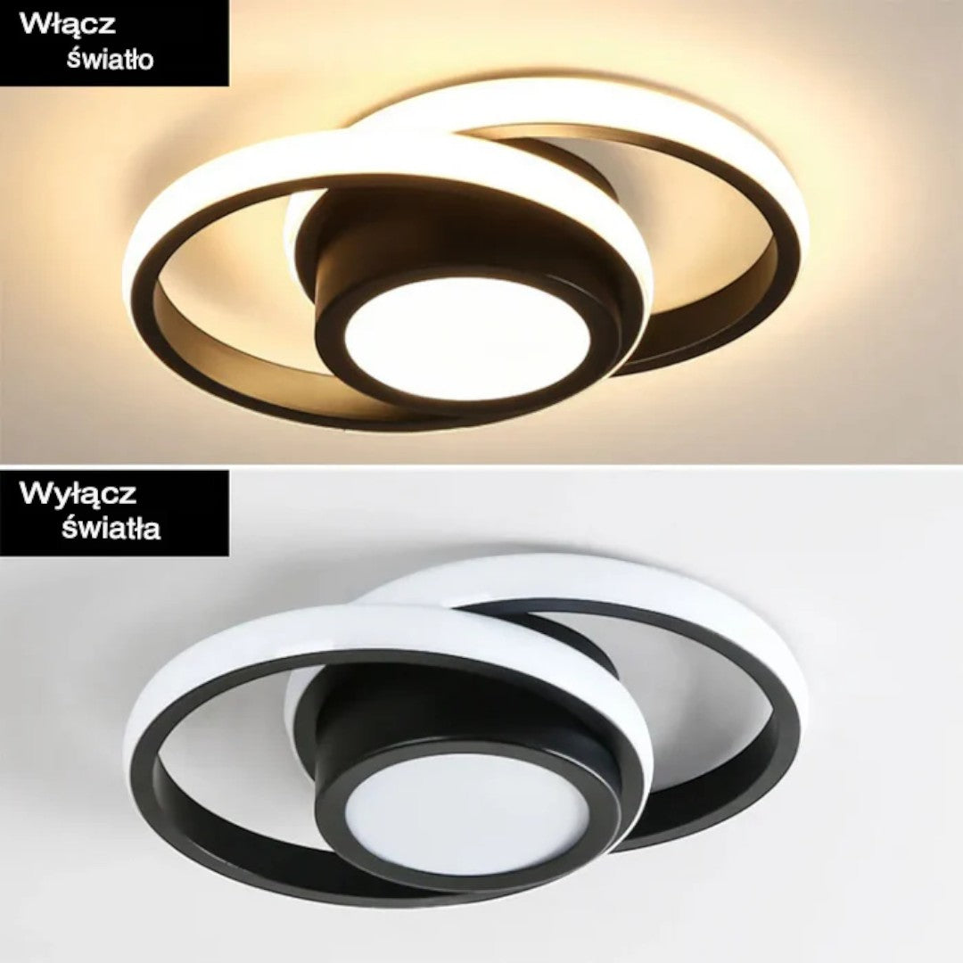Minimalistyczna Lampa Sufitowa LED z Podwójnym Pierścieniem – widok produktu 15 | Nuvira Home