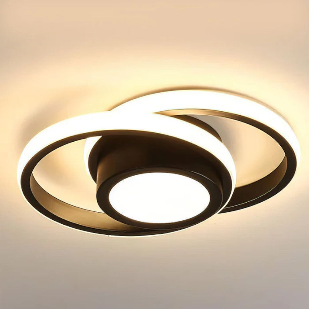 Minimalistyczna Lampa Sufitowa LED z Podwójnym Pierścieniem – widok produktu 16 | Nuvira Home