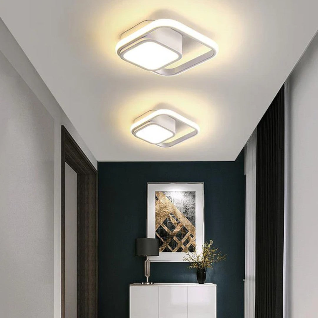 Minimalistyczna Lampa Sufitowa LED z Podwójnym Pierścieniem – widok produktu 24 | Nuvira Home