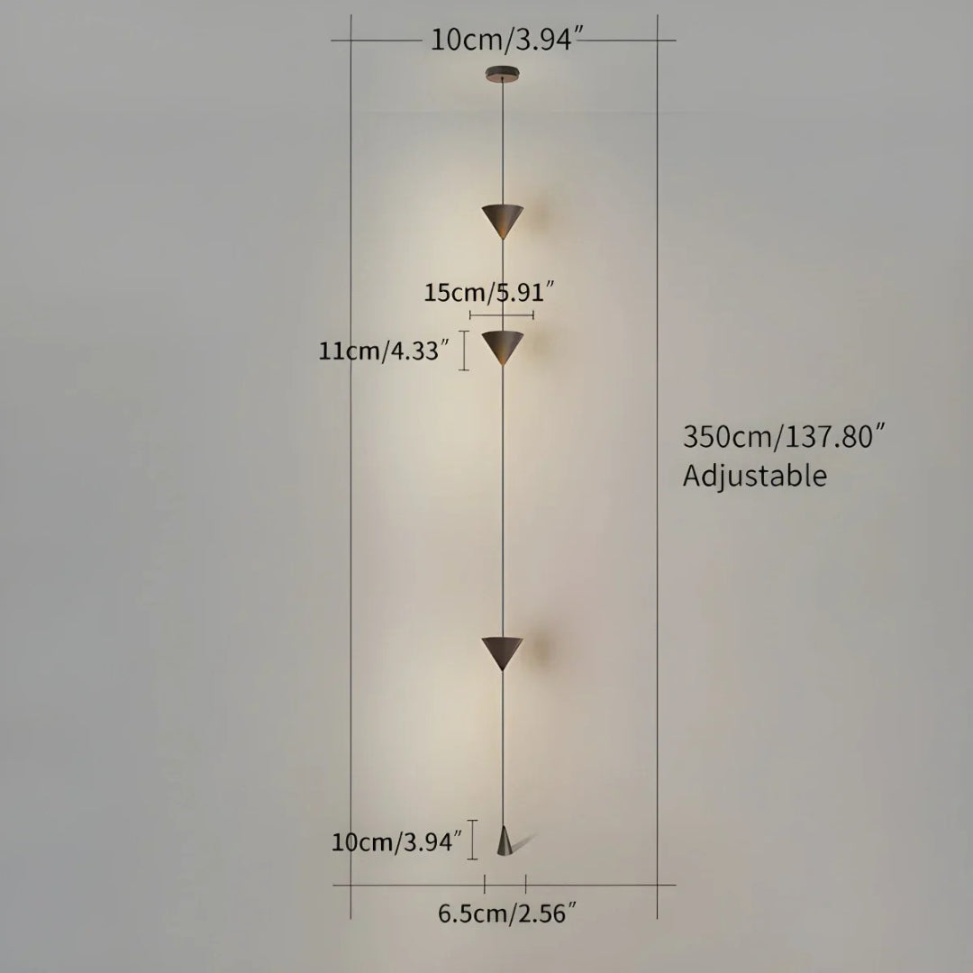 Minimalistyczna stożkowa lampa podłogowa – widok produktu 7 | Nuvira Home