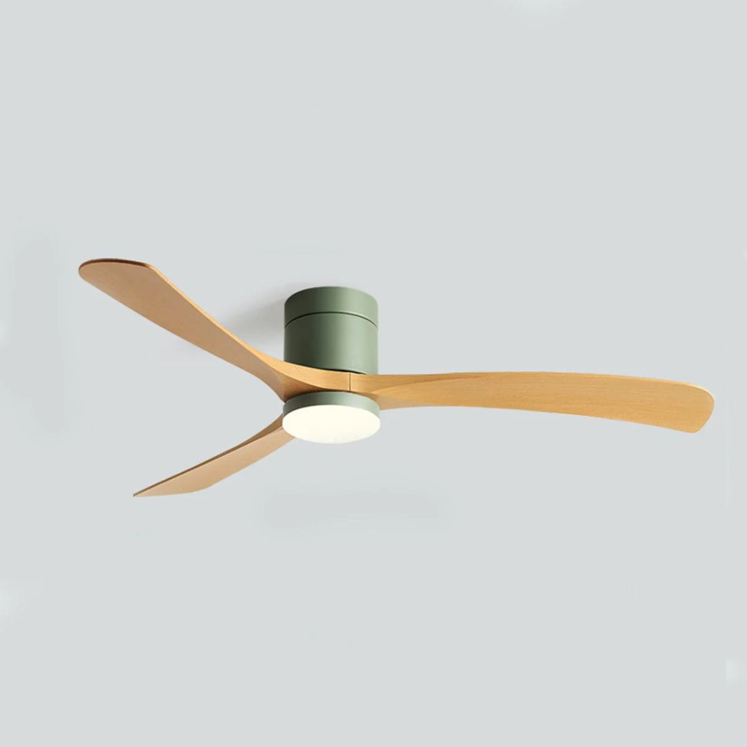 Minimalistyczny sufitowy wentylator z lampą LED – widok produktu 7 | Nuvira Home