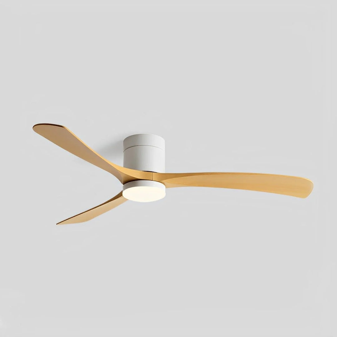 Minimalistyczny sufitowy wentylator z lampą LED – widok produktu 8 | Nuvira Home