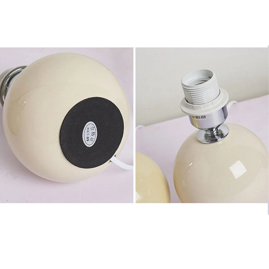 Nordycka ceramiczna plisowana lampka stołowa – widok produktu 24 | Nuvira Home