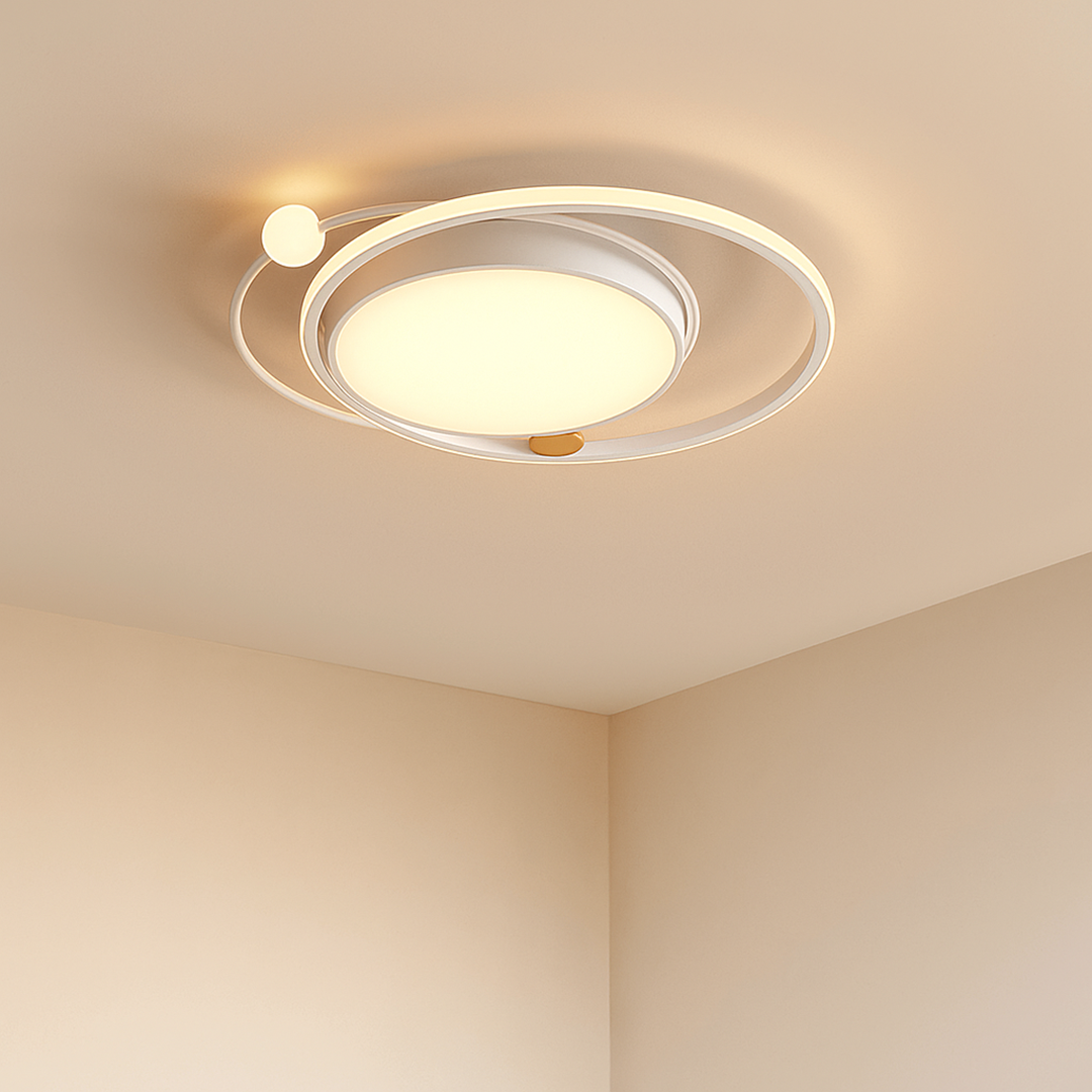 Nordycka Lampa Sufitowa LED – Okienna Okrągła – widok produktu 1 | Nuvira Home