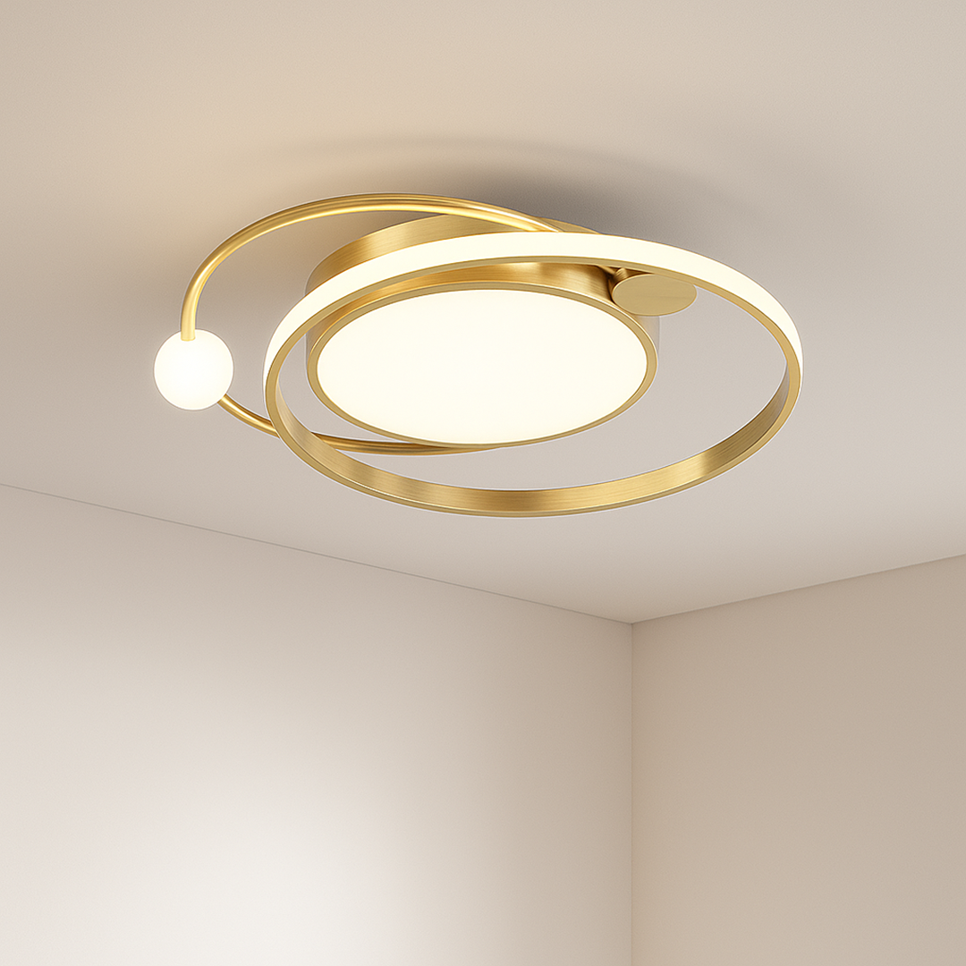 Nordycka Lampa Sufitowa LED – Okienna Okrągła – widok produktu 3 | Nuvira Home