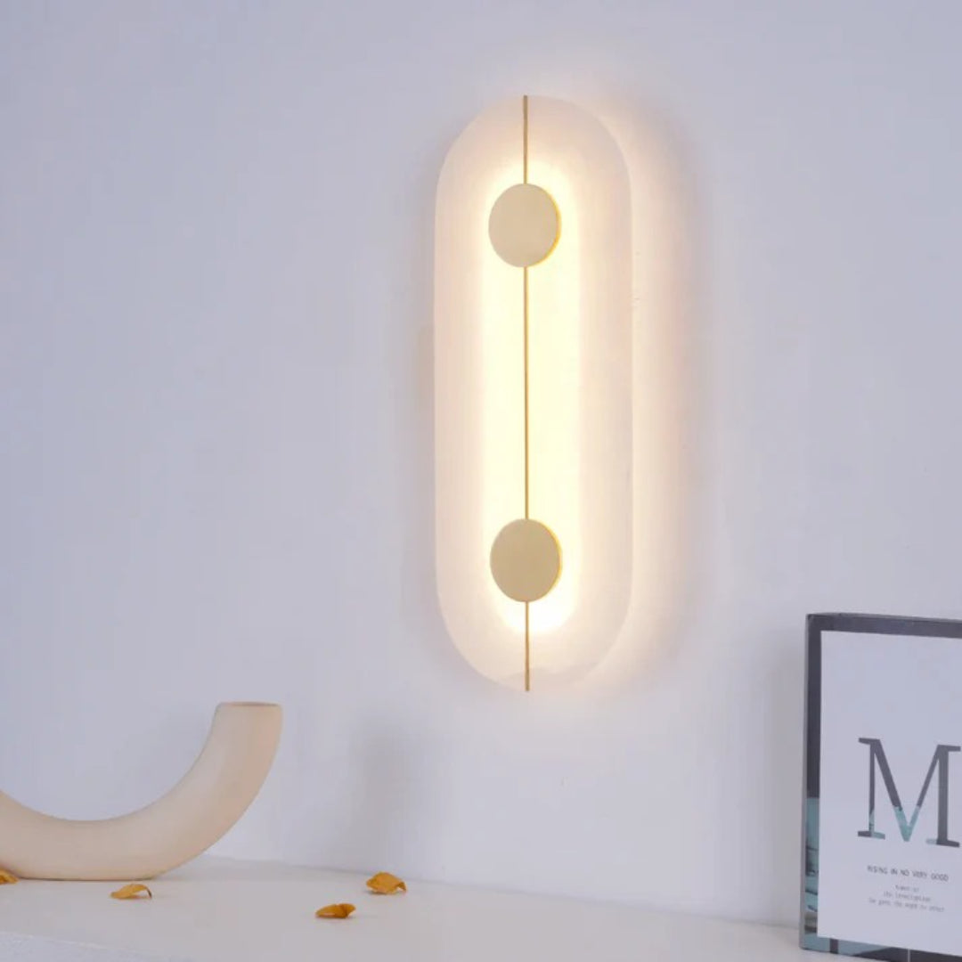 Nordycka marmurowa okrągła lampa ścienna – widok produktu 12 | Nuvira Home