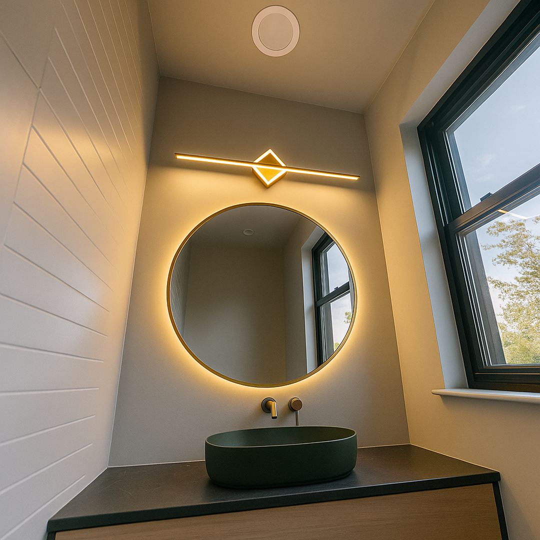 Nowoczesna Lampa Ścienna LED – Okrągła I Kwadratowa – widok produktu 2 | Nuvira Home