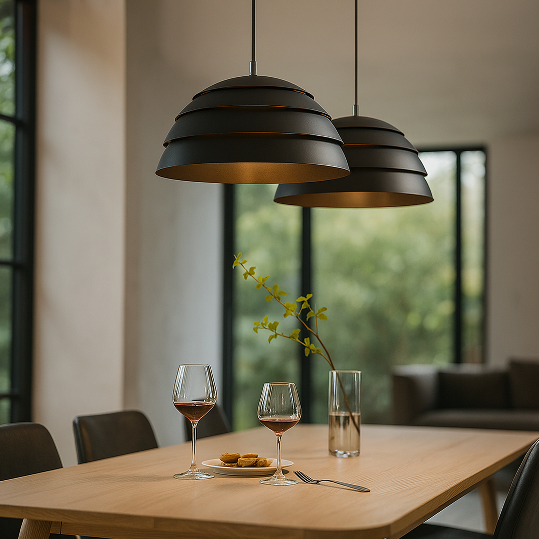 Nowoczesna nordycka lampa wisząca kopułowa – Regulowana jasność – widok produktu 1 | Nuvira Home