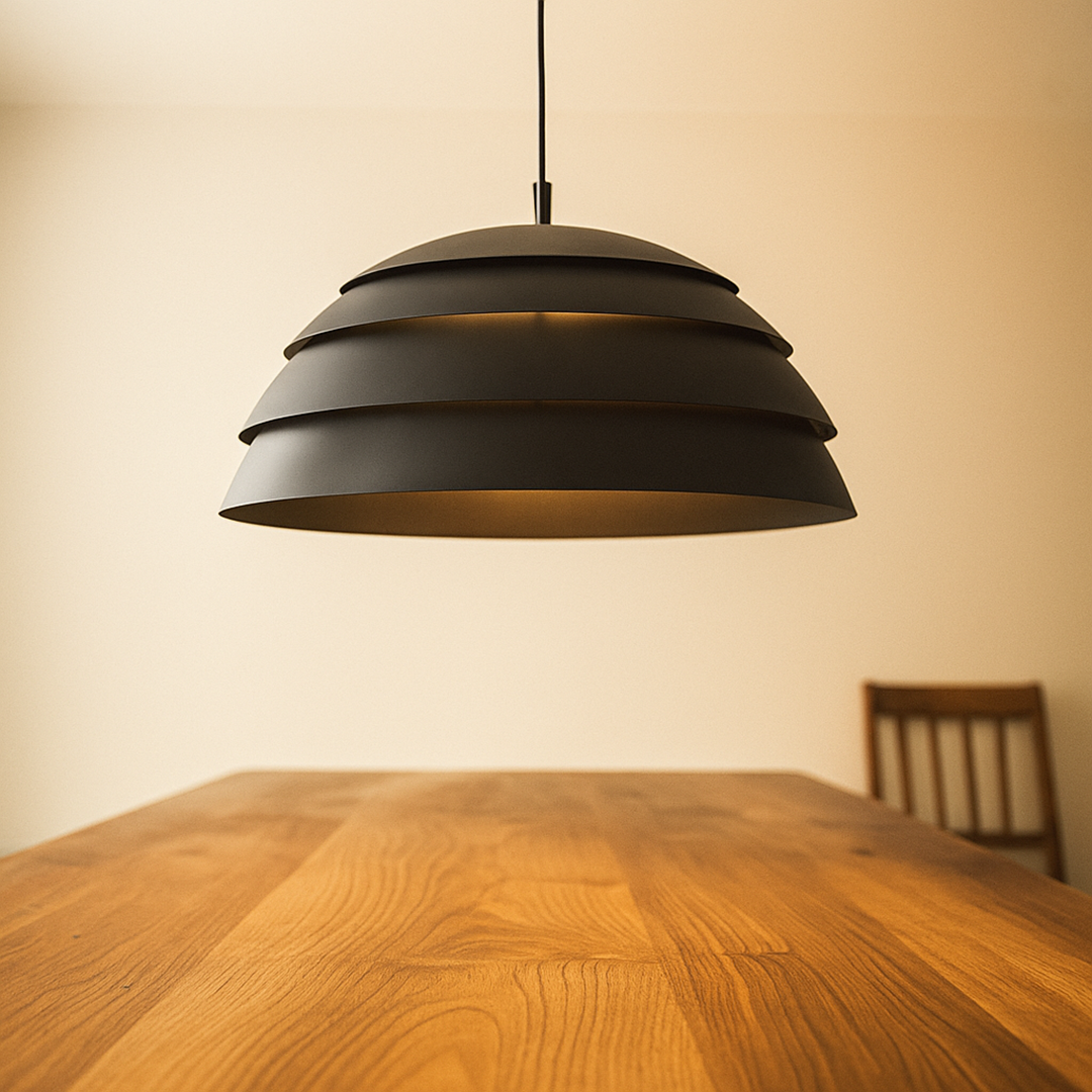 Nowoczesna nordycka lampa wisząca kopułowa – Regulowana jasność – widok produktu 4 | Nuvira Home