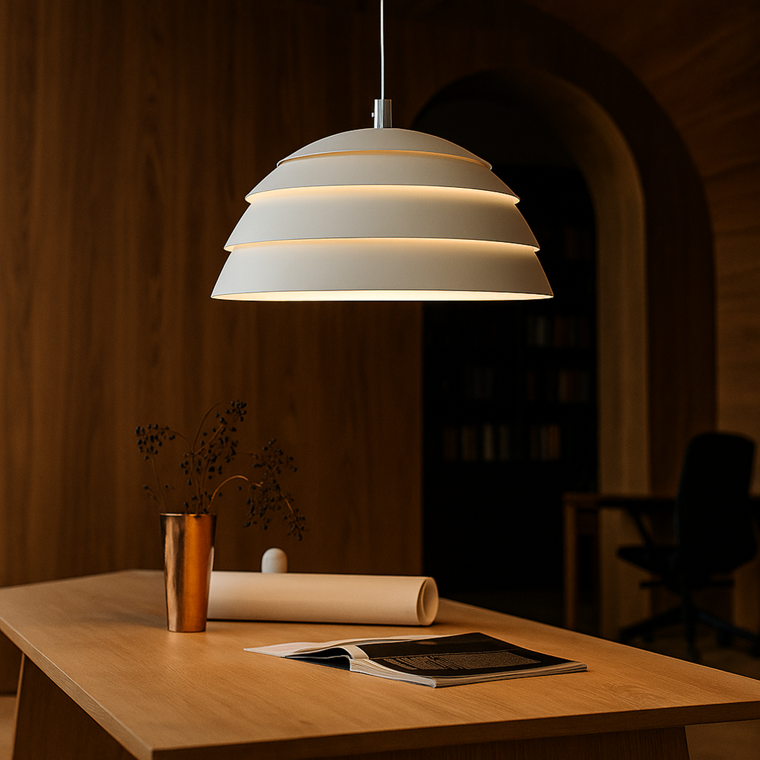 Nowoczesna nordycka lampa wisząca kopułowa – Regulowana jasność – widok produktu 6 | Nuvira Home